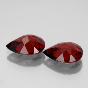 Gemas de granate almandino rojo natural de  ct, en forma de pera, VVS-VS