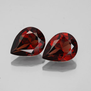 Gemas de granate almandino rojo natural de  ct, en forma de pera, VVS-VS