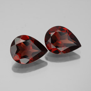Gemas de granate almandino rojo natural de  ct, en forma de pera, VVS-VS