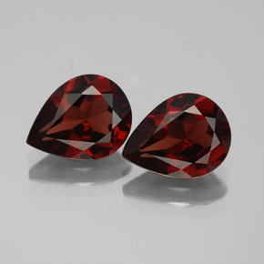 Gemas de granate almandino rojo natural de  ct, en forma de pera, VVS-VS