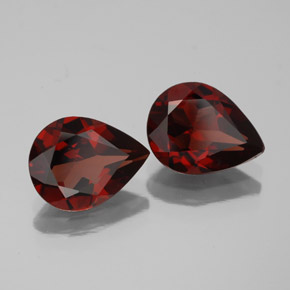 Gemas de granate almandino rojo natural de  ct, en forma de pera, VVS-VS