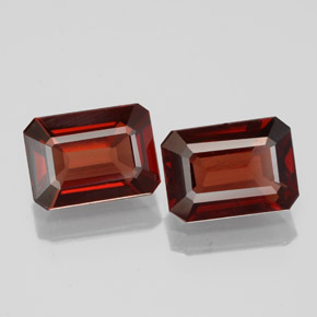 Gemas de granate almandino rojo natural de  ct, corte esmeralda, VVS-VS