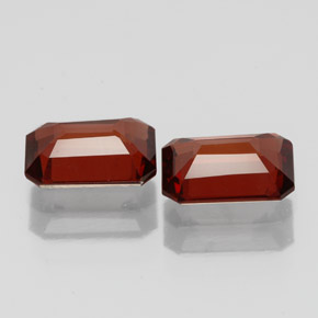 Gemas de granate almandino rojo natural de  ct, corte esmeralda, VVS-VS