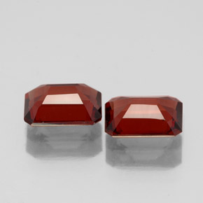 Gemas de granate almandino rojo natural de  ct, corte esmeralda, VS