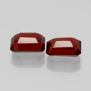 Gemas de granate almandino rojo natural de  ct, corte esmeralda, VS