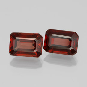 Gemas de granate almandino rojo natural de  ct, corte esmeralda, VVS-VS