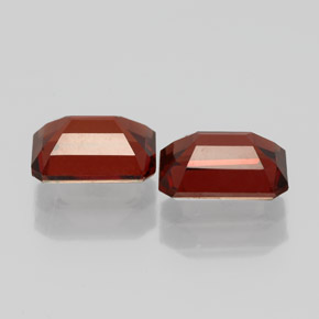Gemas de granate almandino rojo natural de  ct, corte esmeralda, VVS-VS