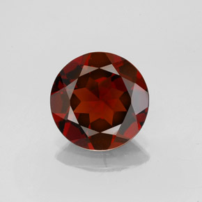 granate almandino Rojo oscuro natural de 2.54 ct, Corte Redondo, VS