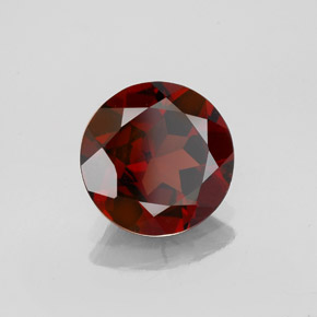 granate almandino Rojo oscuro natural de 2.54 ct, Corte Redondo, VS
