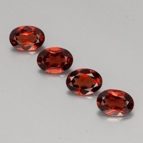 Gemas de granate almandino rojo natural de  ct, corte óvalo, VVS-VS