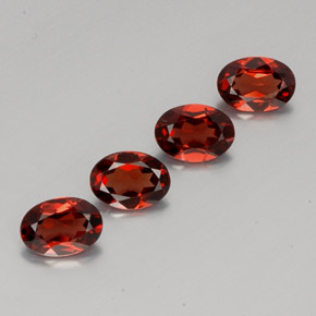 Gemas de granate almandino rojo natural de  ct, corte óvalo, VVS-VS