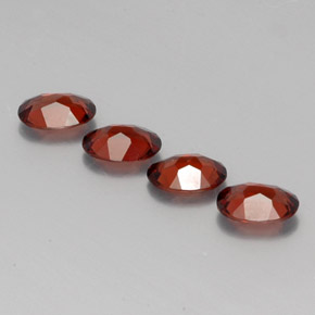 Gemas de granate almandino rojo natural de  ct, corte óvalo, VVS-VS