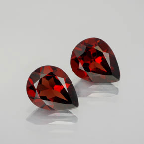 Gemas de granate almandino rojo natural de  ct, en forma de pera, VS