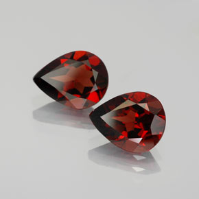 Gemas de granate almandino rojo natural de  ct, en forma de pera, VS