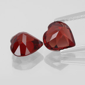 Gemas de granate almandino rojo natural de  ct, forma de corazón, VVS