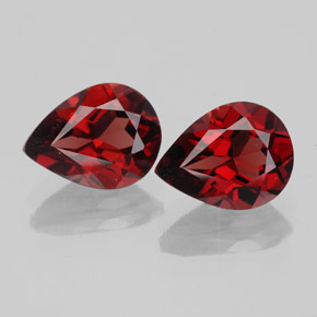 Gemas de granate almandino rojo natural de  ct, en forma de pera, VVS-VS