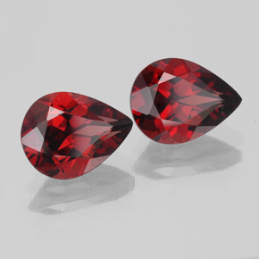 Gemas de granate almandino rojo natural de  ct, en forma de pera, VVS-VS