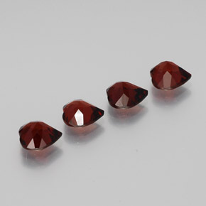 Gemas de granate almandino rojo natural de  ct, forma de corazón, VVS