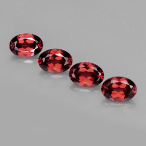 Gemas de granate almandino rojo natural de  ct, corte óvalo, VVS