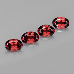 Gemas de granate almandino rojo natural de  ct, corte óvalo, VVS