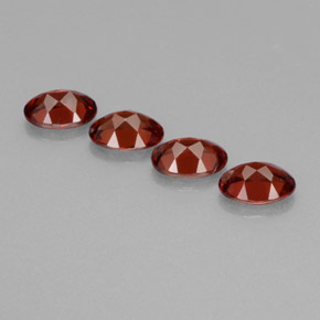 Gemas de granate almandino rojo natural de  ct, corte óvalo, VVS
