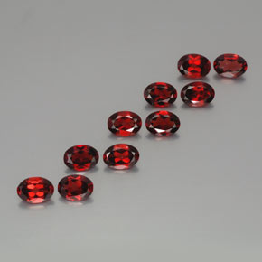 Gemas de granate almandino rojo natural de 8,49 ct, corte óvalo, VS