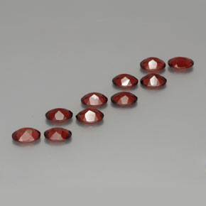 Gemas de granate almandino rojo natural de 8,49 ct, corte óvalo, VS