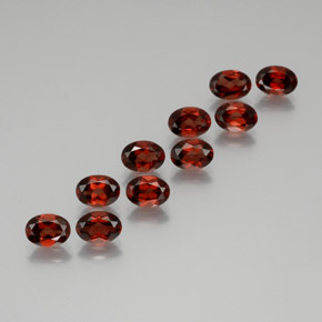 Gemas de granate almandino rojo natural de 9,47 ct, corte óvalo, VS
