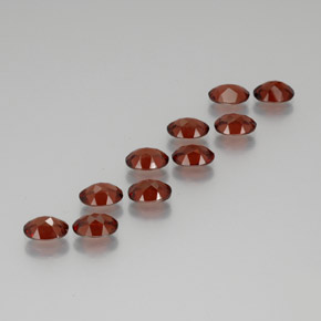 Gemas de granate almandino rojo natural de 9,47 ct, corte óvalo, VS