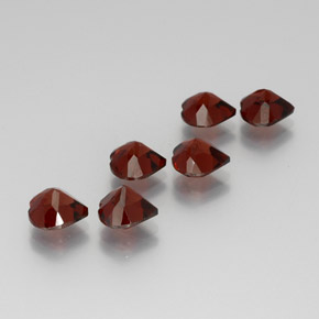 Gemas de granate almandino rojo oscuro natural de 9,63 ct, forma de corazón, VS