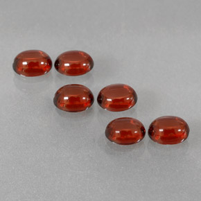 Gemas de granate almandino rojo natural de  ct, corte óvalo, transparente