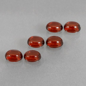 Gemas de granate almandino rojo natural de  ct, corte óvalo, transparente