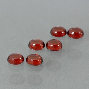 Gemas de granate almandino Roja natural de  ct, Corte Óvalo, Transparente
