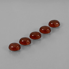 Gemas de granate almandino Roja natural de  ct, Corte Óvalo, Transparente