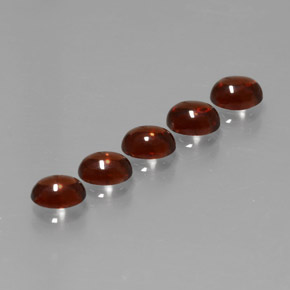 Gemas de granate almandino Roja natural de 2.58 ct, Corte Óvalo, Transparente