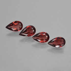 Gemas de granate almandino rojo natural de  ct, en forma de pera, VS