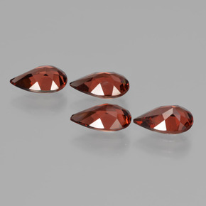 Gemas de granate almandino Roja natural de  ct, En forma de pera, VS