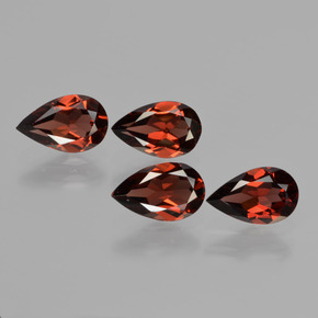 Gemas de granate almandino rojo natural de  ct, en forma de pera, VVS-VS