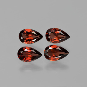 Gemas de granate almandino rojo natural de  ct, en forma de pera, VVS-VS