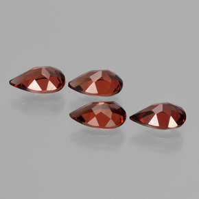 Gemas de granate almandino rojo natural de  ct, en forma de pera, VVS-VS