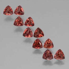 Gemas de granate almandino rojo natural de 2,83 ct, trillón, VS