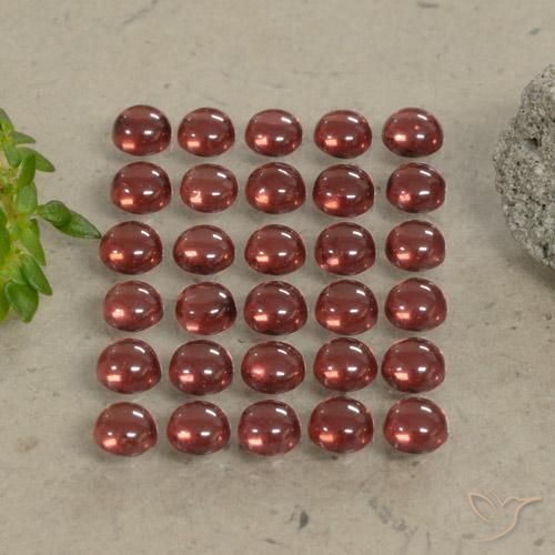 5.08ctw Natural Rojo oscuro Granate almandino, Redondo, Transparente