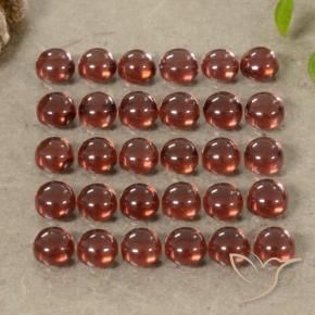 Gemas de Granate almandino Rojo carmesí intenso natural de 5.61 ct, Redondo, Transparente
