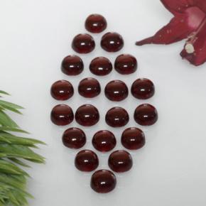 Gemas de granate almandino rojo natural de 3,87 ct, corte redondo, transparente