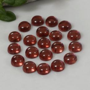 Gemas de granate almandino Rojo sangría natural de 3.75 ct, Corte Redondo, Transparente