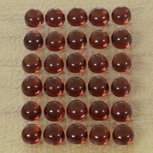 Gemas de granate almandino rojo medio natural de 6,37 ct, corte redondo, transparente