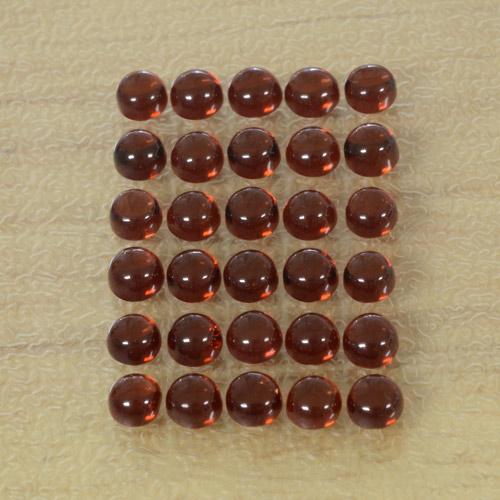 Gemas de granate almandino rojo medio natural de 6,37 ct, corte redondo, transparente