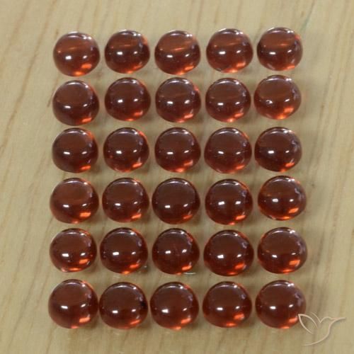 5.95ctw Natural Rojo escarlata Granate almandino, Redondo, Transparente