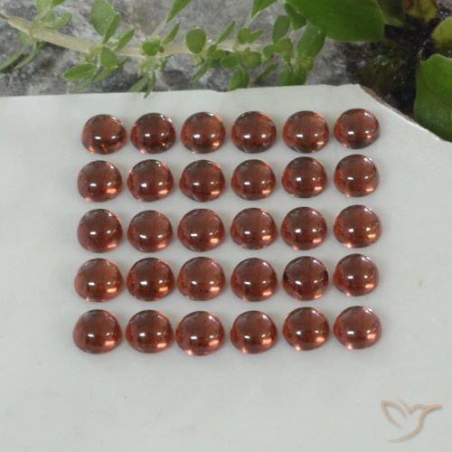 5.44ctw Natural Rojo carmesí intenso Granate almandino, Redondo, Transparente