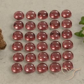 Gemas de Granate almandino Rojo oscuro natural de 5.38 ct, Redondo, Transparente